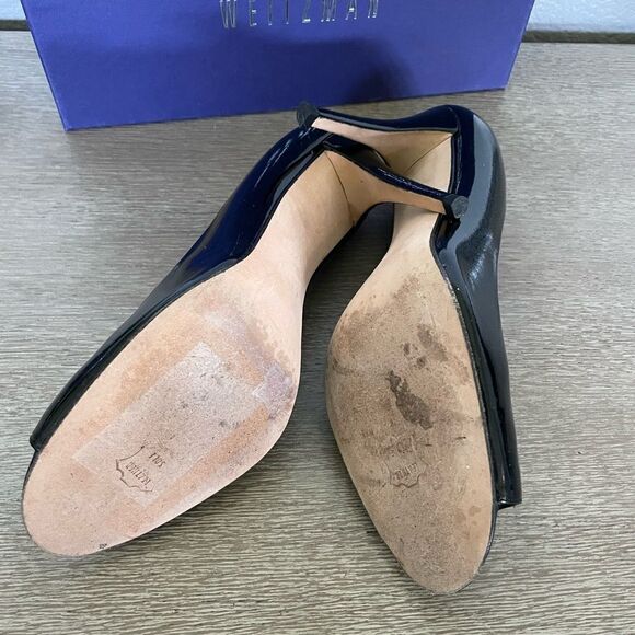 Stuart Weitzman Black Patent Stiletto Heels 9.5 - Picture 5 of 6